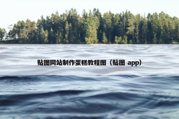 贴图网站制作蛋糕教程图（贴图 app）