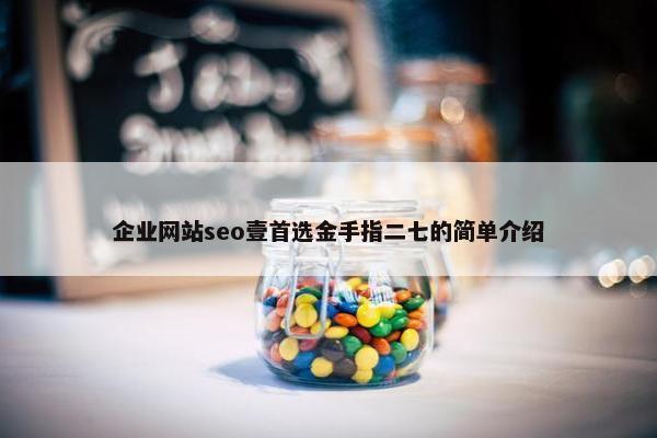 企业网站seo壹首选金手指二七的简单介绍
