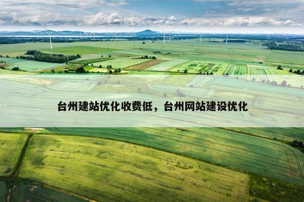 台州建站优化收费低，台州网站建设优化