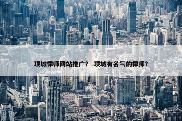 项城律师网站推广？ 项城有名气的律师？