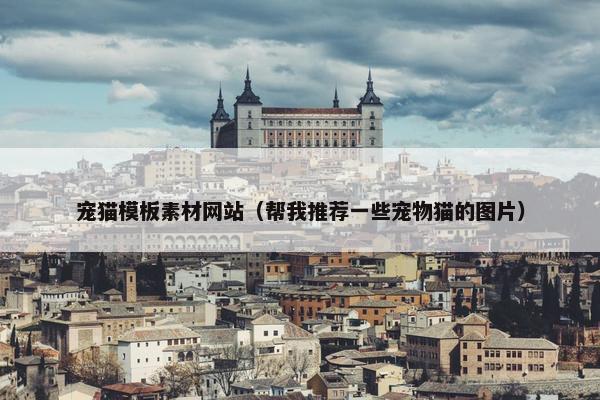 宠猫模板素材网站（帮我推荐一些宠物猫的图片）