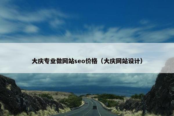 大庆专业做网站seo价格（大庆网站设计）