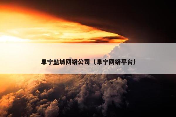 阜宁盐城网络公司（阜宁网络平台）