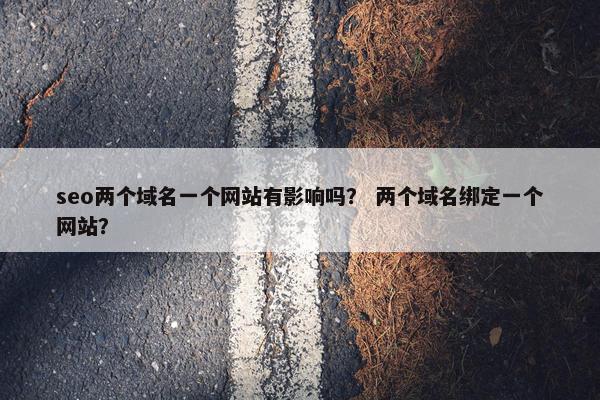 seo两个域名一个网站有影响吗？ 两个域名绑定一个网站？