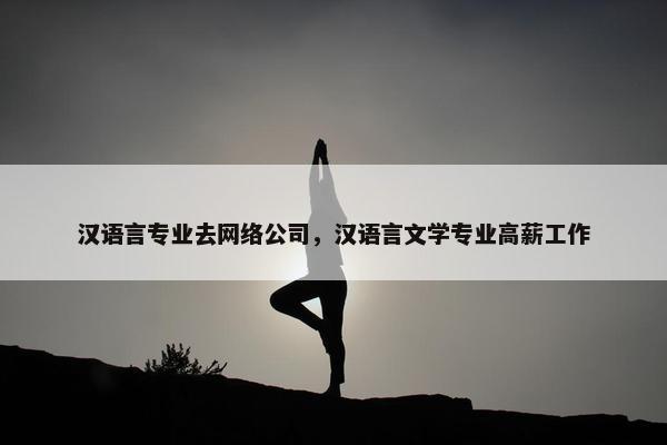 汉语言专业去网络公司，汉语言文学专业高薪工作