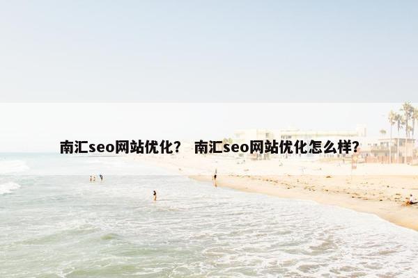 南汇seo网站优化？ 南汇seo网站优化怎么样？