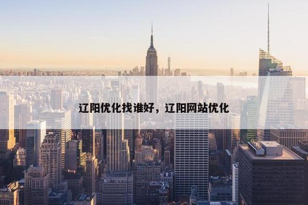 辽阳优化找谁好，辽阳网站优化