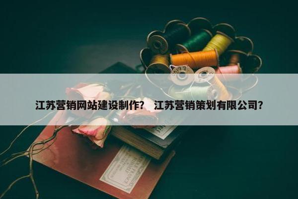 江苏营销网站建设制作？ 江苏营销策划有限公司？