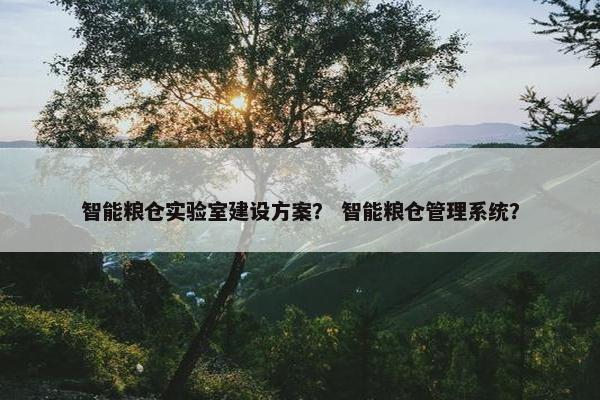 智能粮仓实验室建设方案？ 智能粮仓管理系统？