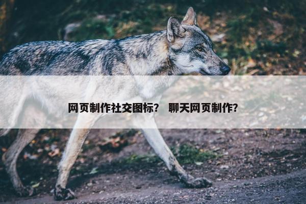 网页制作社交图标？ 聊天网页制作？