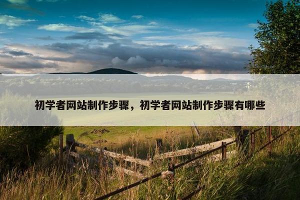 初学者网站制作步骤，初学者网站制作步骤有哪些
