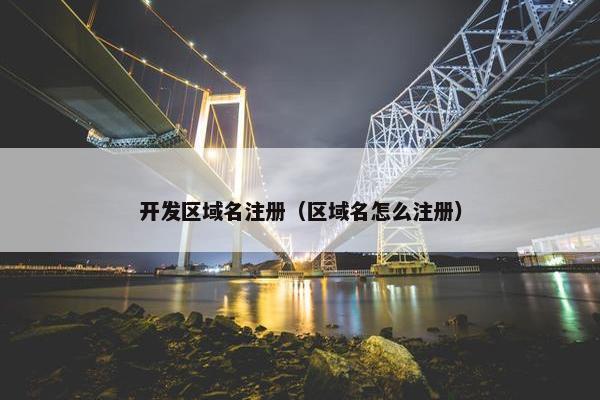 开发区域名注册（区域名怎么注册）