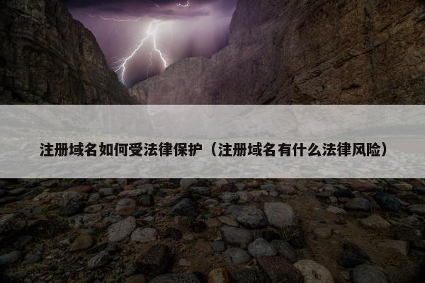 注册域名如何受法律保护（注册域名有什么法律风险）