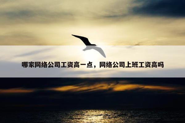 哪家网络公司工资高一点，网络公司上班工资高吗