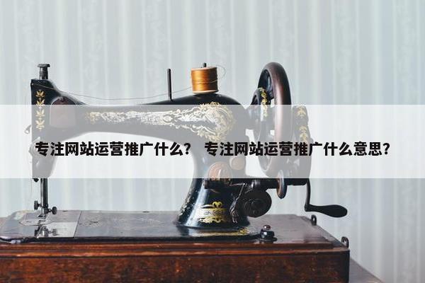 专注网站运营推广什么？ 专注网站运营推广什么意思？