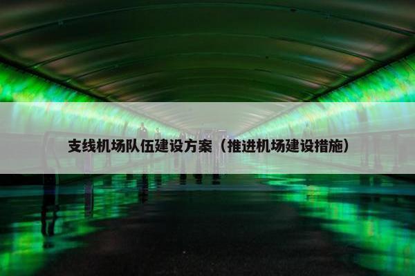 支线机场队伍建设方案（推进机场建设措施）