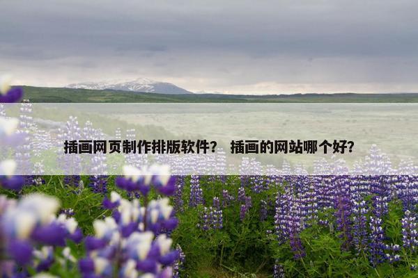 插画网页制作排版软件？ 插画的网站哪个好？