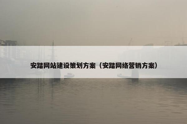 安踏网站建设策划方案（安踏网络营销方案）