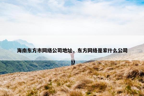 海南东方市网络公司地址，东方网络是家什么公司