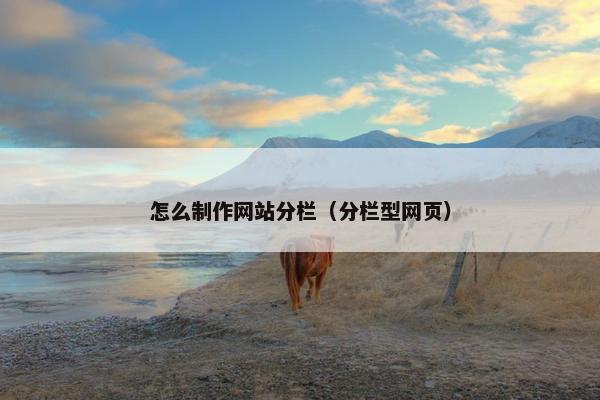 怎么制作网站分栏（分栏型网页）