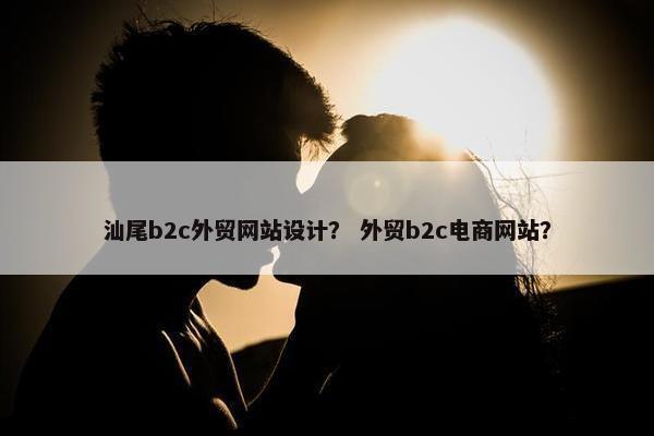 汕尾b2c外贸网站设计？ 外贸b2c电商网站？