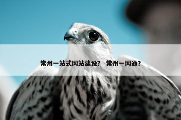 常州一站式网站建设？ 常州一网通？