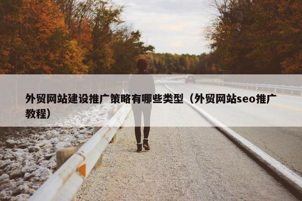 外贸网站建设推广策略有哪些类型(外贸网站seo推广教程) 外贸网站建设推广策略有哪些类型(外贸网站seo推广教程)