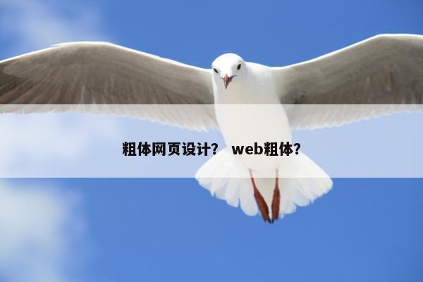 粗体网页设计? web粗体? 粗体网页设计? web粗体?