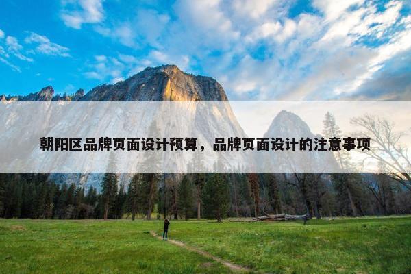 朝阳区品牌页面设计预算，品牌页面设计的注意事项