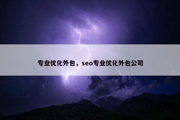 专业优化外包，seo专业优化外包公司
