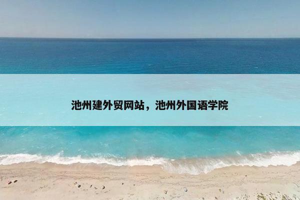 池州建外贸网站，池州外国语学院