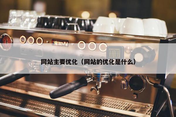 网站主要优化（网站的优化是什么）