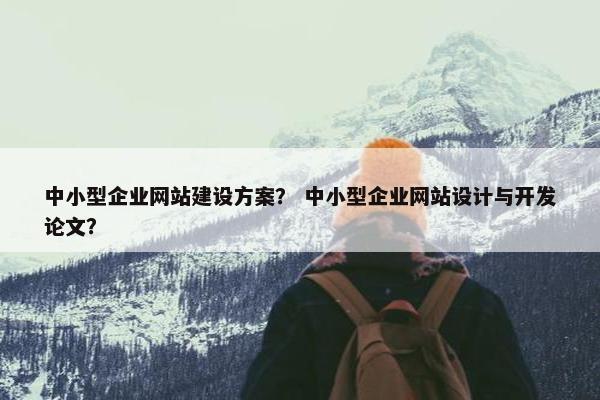 中小型企业网站建设方案？ 中小型企业网站设计与开发论文？