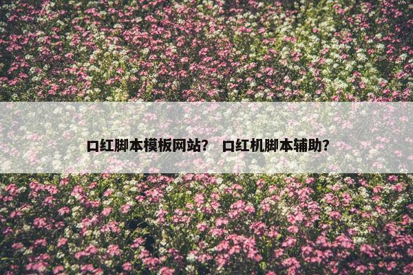 口红脚本模板网站？ 口红机脚本辅助？