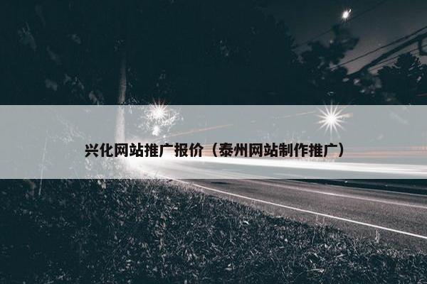 兴化网站推广报价（泰州网站制作推广）