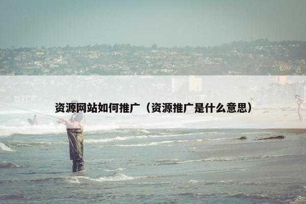 资源网站如何推广（资源推广是什么意思）