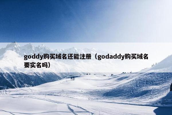 goddy购买域名还能注册（godaddy购买域名要实名吗）