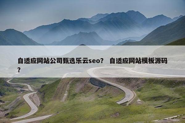 自适应网站公司甄选乐云seo？ 自适应网站模板源码？