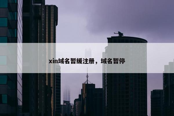 xin域名暂缓注册，域名暂停