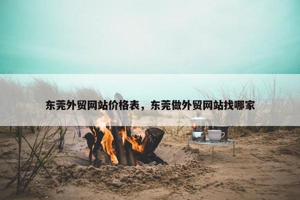 东莞外贸网站价格表，东莞做外贸网站找哪家