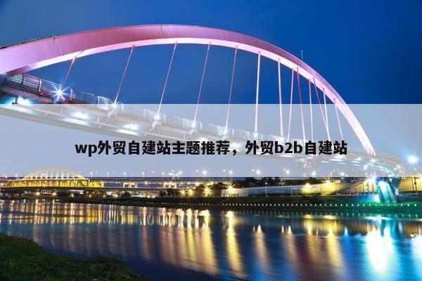 wp外贸自建站主题推荐，外贸b2b自建站