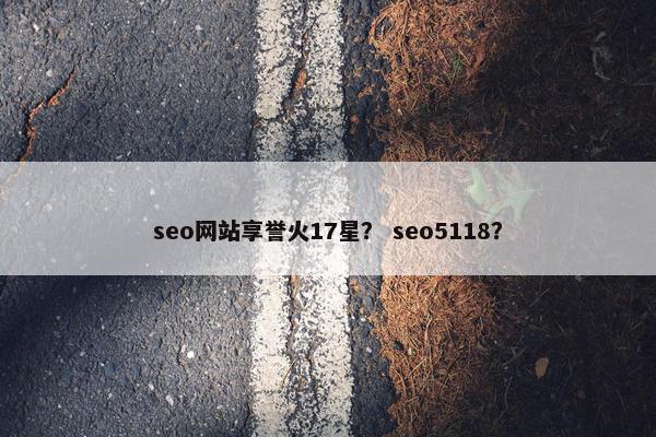 seo网站享誉火17星？ seo5118？
