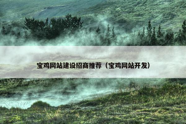 宝鸡网站建设招商推荐（宝鸡网站开发）