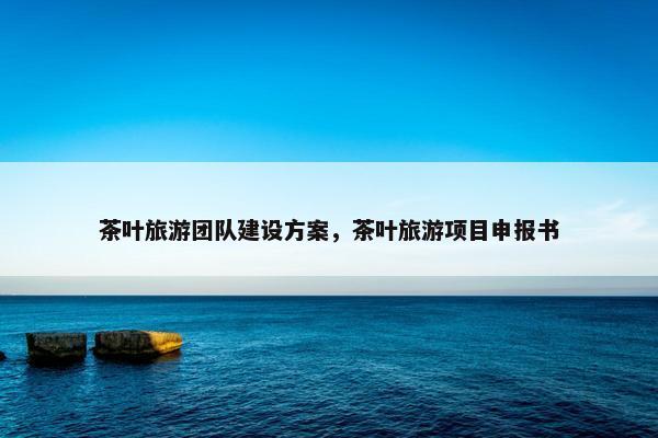 茶叶旅游团队建设方案，茶叶旅游项目申报书