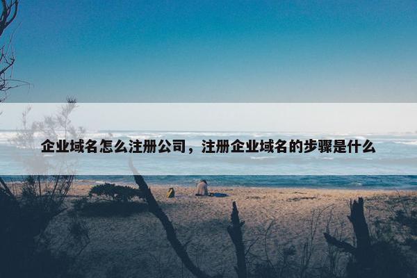 企业域名怎么注册公司,注册企业域名的步骤是什么 企业域名怎么注册公司,注册企业域名的步骤是什么