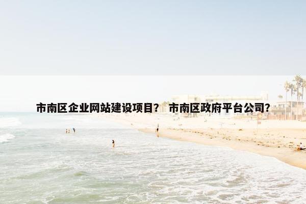 市南区企业网站建设项目？ 市南区政府平台公司？