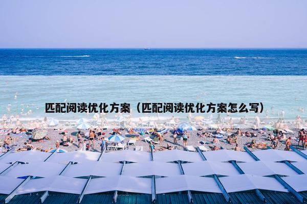 匹配阅读优化方案（匹配阅读优化方案怎么写）