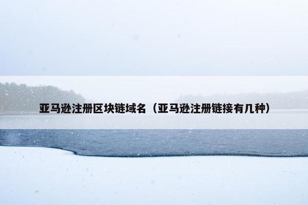 亚马逊注册区块链域名（亚马逊注册链接有几种）