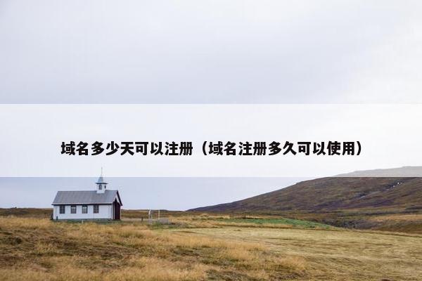 域名多少天可以注册（域名注册多久可以使用）