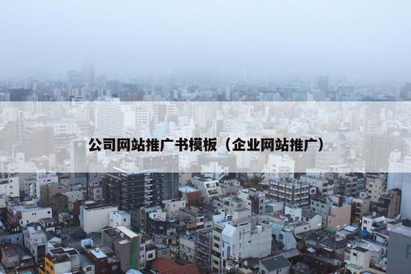 公司网站推广书模板（企业网站推广）